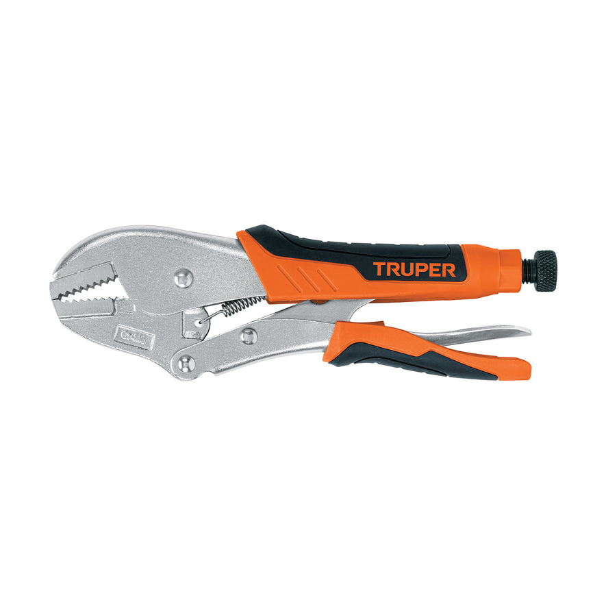 Pinza de presión 10' mordaza recta mango de vinil, Truper Caja con 3, 17437