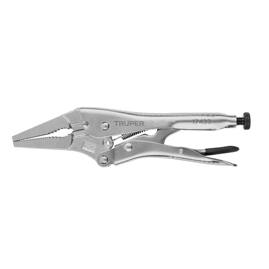 Pinza de presión 9', punta larga, Truper Caja con 3, 17433