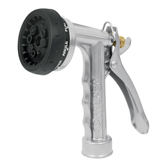 Pistola para riego de 8 funciones metálica, Truper Caja con 6, 17481