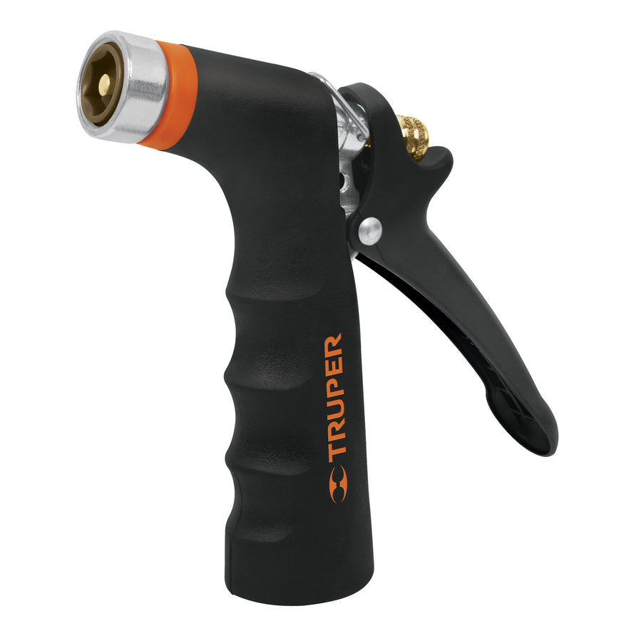 Pistola para riego de 2 funciones metálica con recubrimiento Caja con 6, 18475