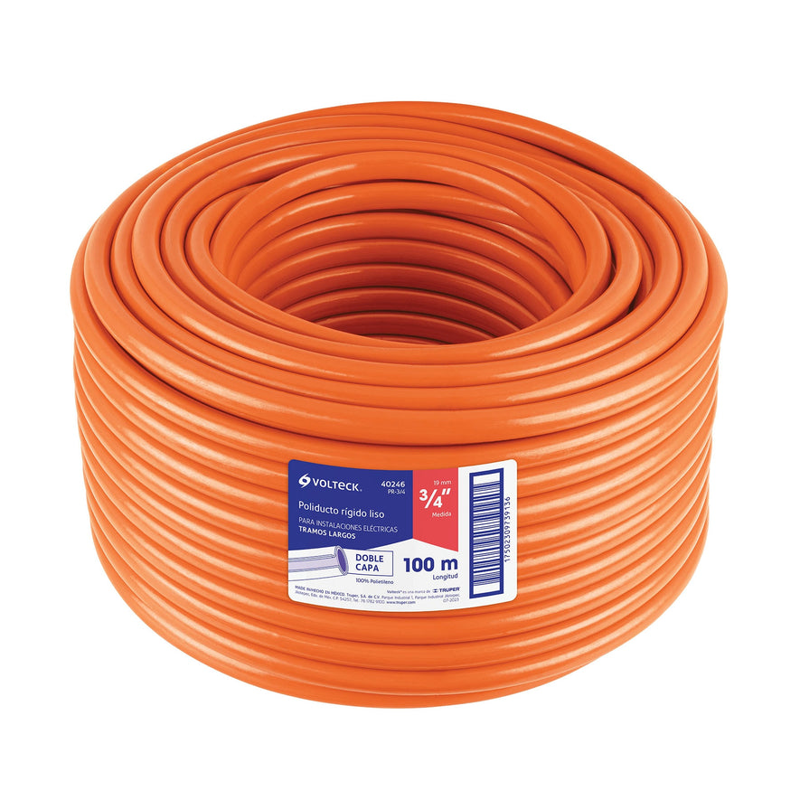 Metro de poliducto 3/4' rígido, rollo con 100 metros Caja con 100, 40246