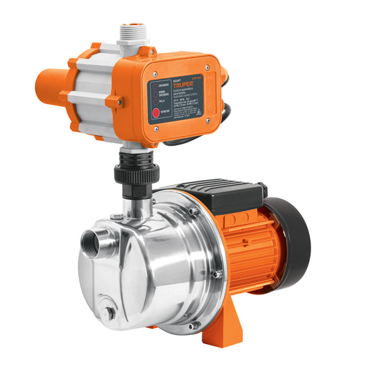 Bomba presurizadora jet acero 1/2 HP con control, Truper, 102858
