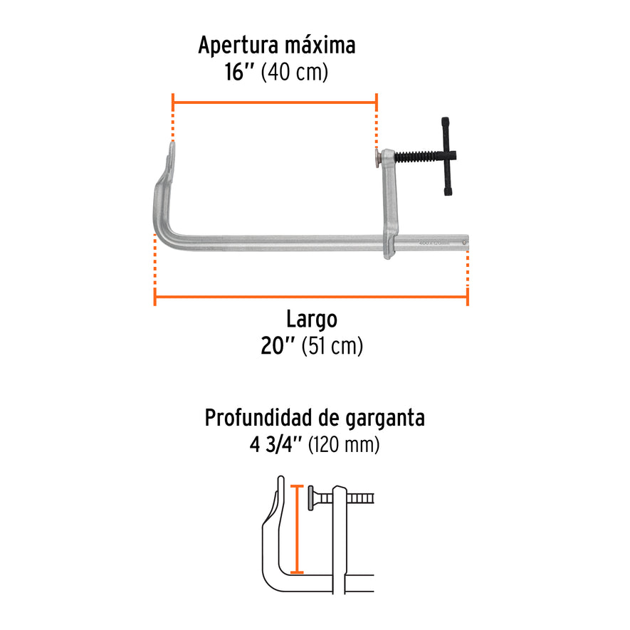 Prensa rápida tipo 'F' 16', uso rudo, Expert, 103162