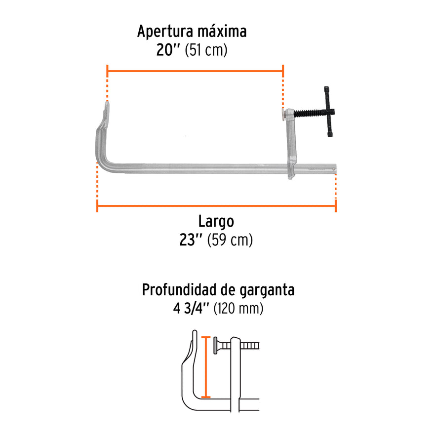 Prensa rápida tipo 'F' 20', uso rudo, Expert, 103163