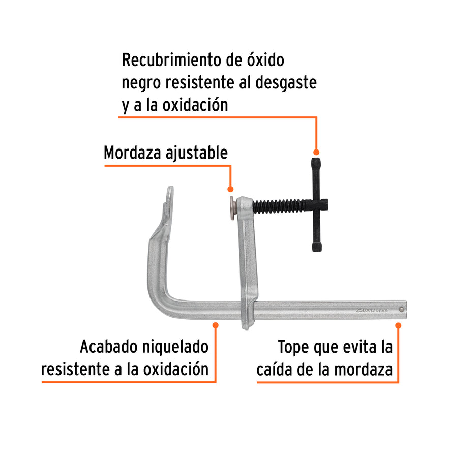 Prensa rápida tipo 'F' 8', uso rudo, Expert Caja con 2, 103160