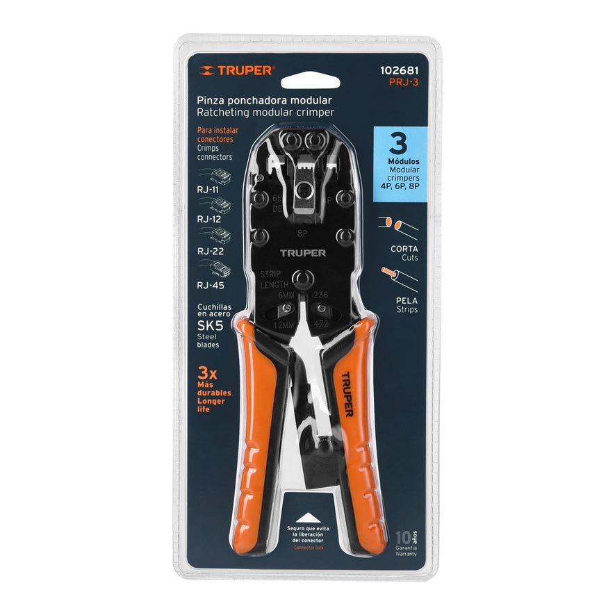 Pinza ponchadora, 3 módulos Caja con 3, 102681