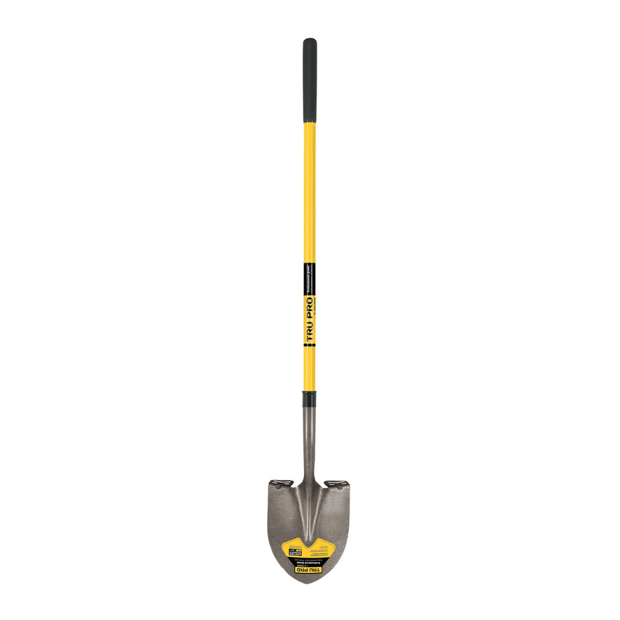 Pala redonda Tru Pro, mango largo de fibra de vidrio 48' Caja con 3, 17166