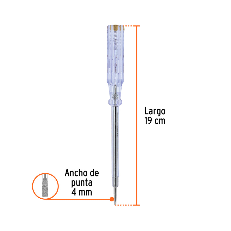 Probador de circuitos de corriente alterna 19 cm, Truper Caja con 12, 13989