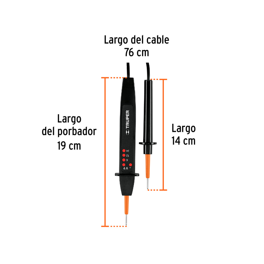 Probador de polaridad C.A. / C.C., Truper Caja con 6, 18335
