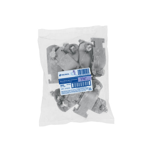 Abrazadera para perfil monocanal de 1 1/2', VOLTECK Caja con 10, 46426