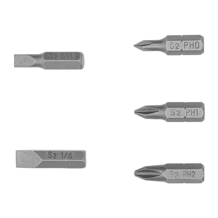 Estuche con 5 puntas de cruz y planas largo 1', Expert Caja con 6, 17780