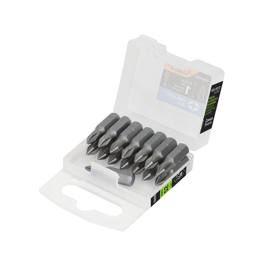 Estuche con 15 puntas de cruz PH1 largo 1', Truper Expert Caja con 6, 100192