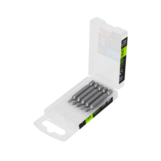 Estuche con 5 puntas de cruz PH0 largo 2', Truper Expert Caja con 6, 12144