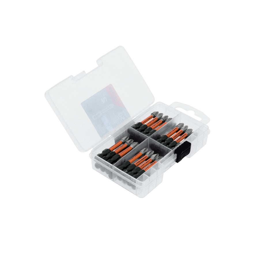 Estuche con 50 puntas de cruz PH2 de impacto largo 2' Caja con 3, 103025