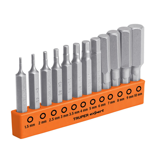 Juego de 12 puntas hexagonales mm largo 2', Expert Caja con 6, 101679