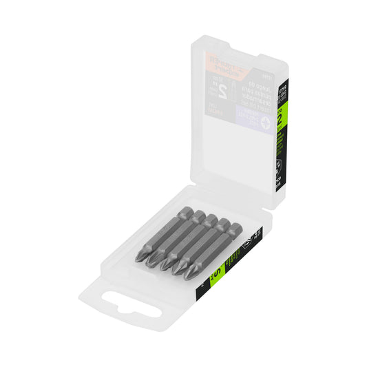 Estuche con 5 puntas pozidriv combinadas largo 2', Expert Caja con 6, 17799