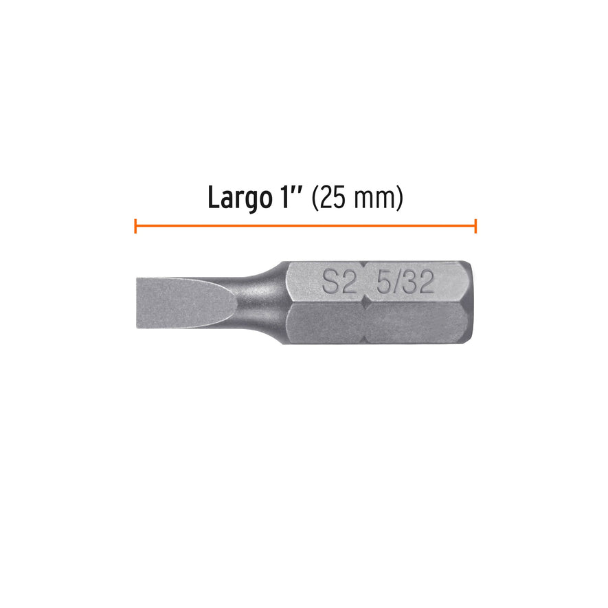 Estuche con 5 puntas planas de 5/32' largo 1', Truper Expert Caja con 6, 12165