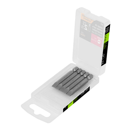 Estuche con 5 puntas planas de 1/4' largo 2', Truper Expert Caja con 6, 12171