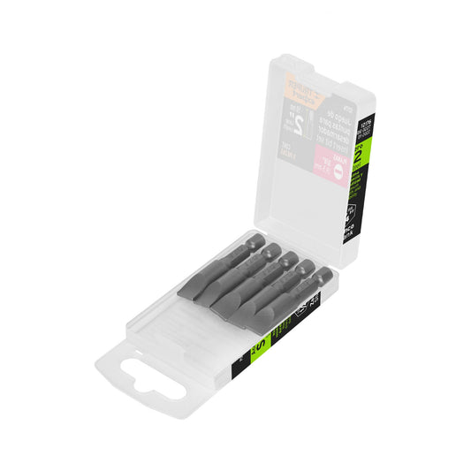 Estuche con 5 puntas planas de 3/8' largo 2', Truper Expert Caja con 6, 12176