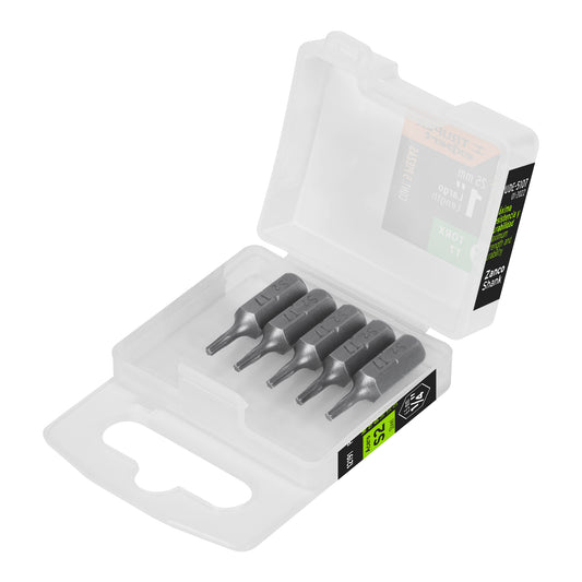 Estuche con 5 puntas torx T7 largo 1', Truper Expert Caja con 6, 12191