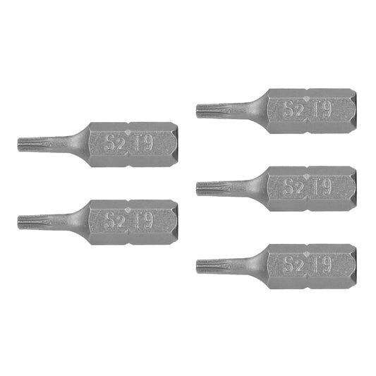 Estuche con 5 puntas torx T9 largo 1', Truper Expert Caja con 6, 12194