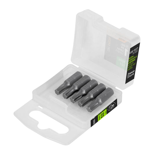 Estuche con 5 puntas torx T27 largo 1', Truper Expert Caja con 6, 12203