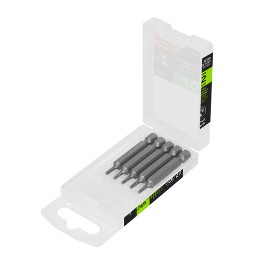 Estuche con 5 puntas torx T8 largo 2', Truper Expert Caja con 6, 12210