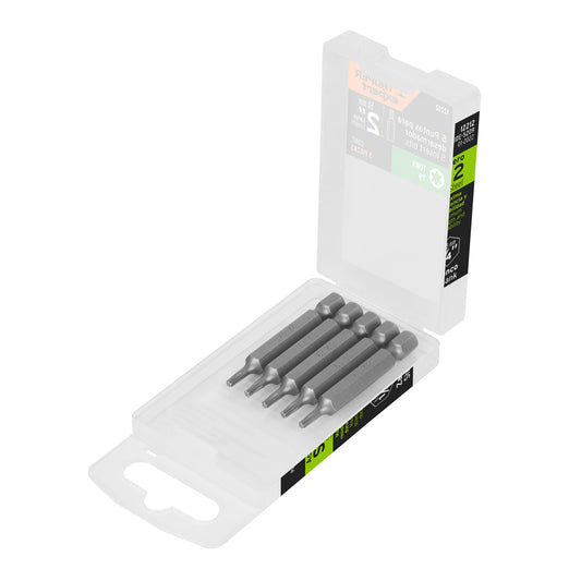 Estuche con 5 puntas torx T9 largo 2', Truper Expert Caja con 6, 12212