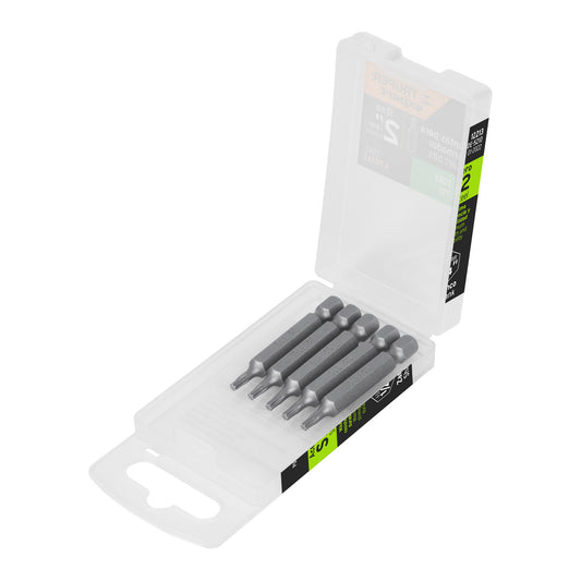 Estuche con 5 puntas torx T10 largo 2', Truper Expert Caja con 6, 12213