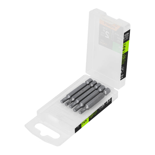 Estuche con 5 puntas torx T25 largo 2', Truper Expert Caja con 6, 12256