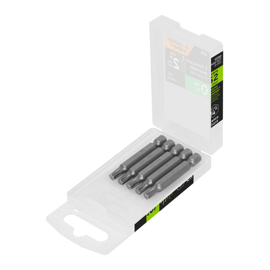 Estuche con 5 puntas torx T27 largo 2', Truper Expert Caja con 6, 12260