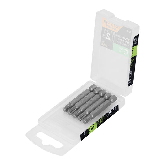 Estuche con 5 puntas torx T30 largo 2', Truper Expert Caja con 6, 12261