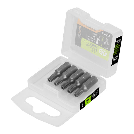 Estuche con 5 puntas torx T25 con seguro largo 1', Expert Caja con 6, 12327