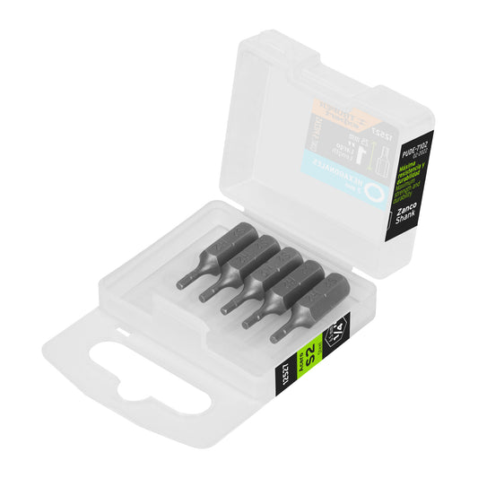 Estuche con 5 puntas hexagonales de 2 mm largo 1', Expert Caja con 6, 12527