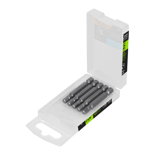 Estuche con 5 puntas hexagonales de 5 mm largo 2', Expert Caja con 6, 12699