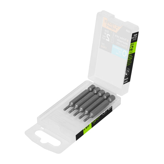 Estuche con 5 puntas hexagonales de 3/32mm largo 2', Expert Caja con 6, 12609