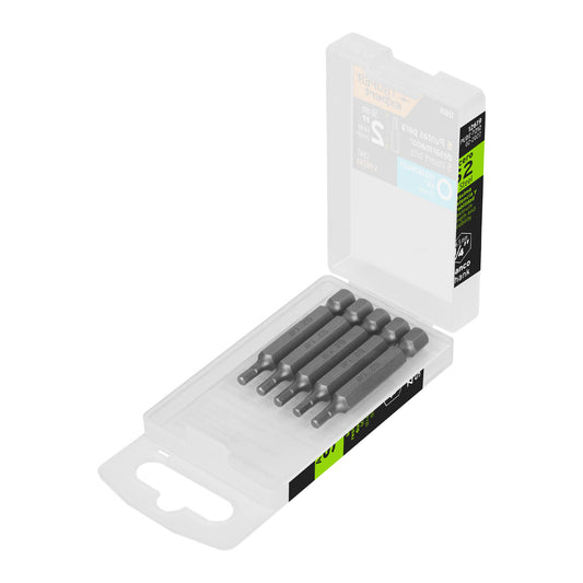 Estuche con 5 puntas hexagonales de 1/8mm largo 2', Expert Caja con 6, 12619
