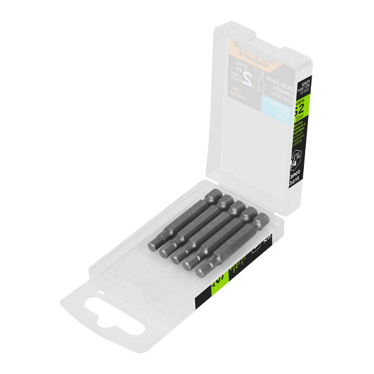 Estuche con 5 puntas hexagonales de 3/16mm largo 2', Expert Caja con 6, 12629