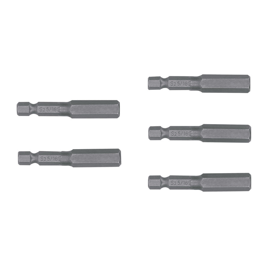Estuche con 5 puntas hexagonales de 5/16mm largo 2', Expert Caja con 6, 12654