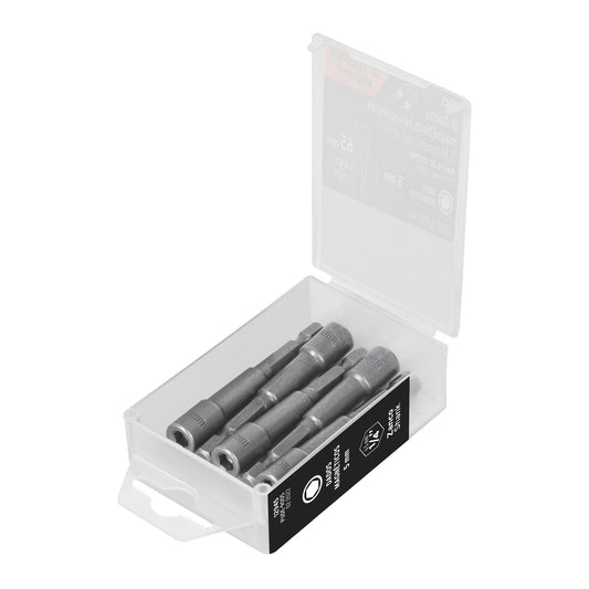 Estuche con 5 dados magnéticos de 5 mm largo 2-1/2', Expert Caja con 6, 12945