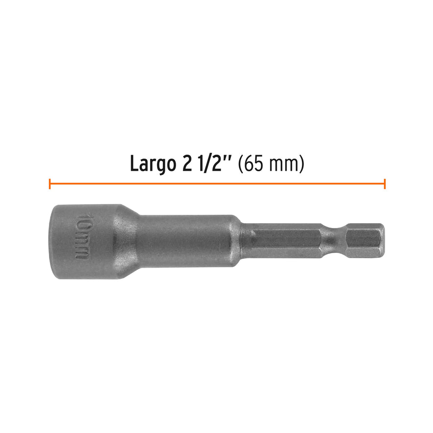 Estuche con 5 dados magnéticos de 10 mm largo 2-1/2', Expert Caja con 6, 12949