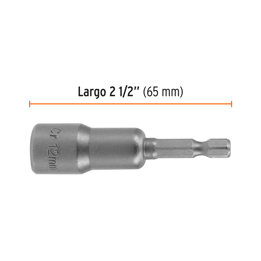 Estuche con 5 dados magnéticos de 12 mm largo 2-1/2', Expert Caja con 6, 12955
