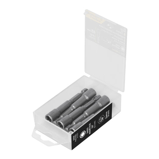 Estuche con 5 dados magnéticos de 1/4' largo 2-1/2', Expert Caja con 6, 12939