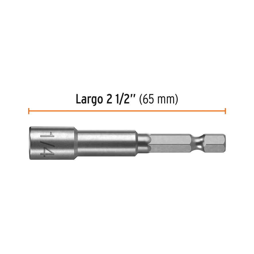 Estuche con 5 dados magnéticos de 1/4' largo 2-1/2', Expert Caja con 6, 12939