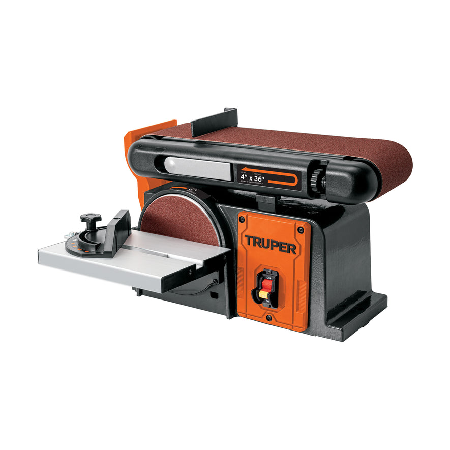 Lijadora de banda y disco 4 x 6', 1/2 HP (375 W), Truper, 12110