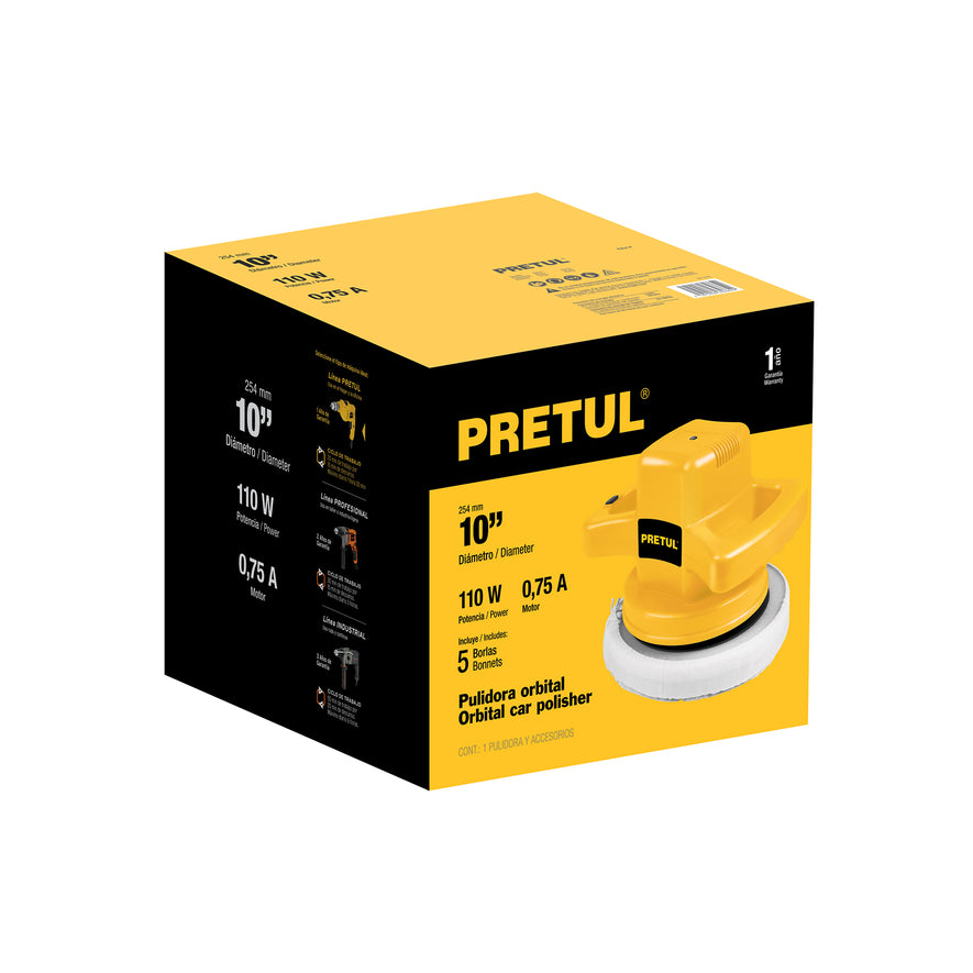 Pulidora 10' 110W, PRETUL, 26400