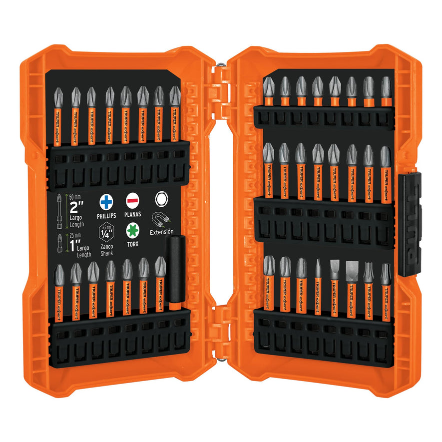 Juego de 40 puntas de impacto mixtas largos 1' y 2', Expert, 101966