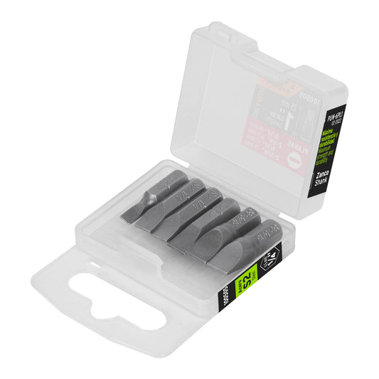 Estuche con 6 puntas planas combinadas largo 1', Expert Caja con 6, 100505