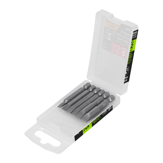 Estuche con 6 puntas planas combinadas largo 2', Expert Caja con 6, 100506