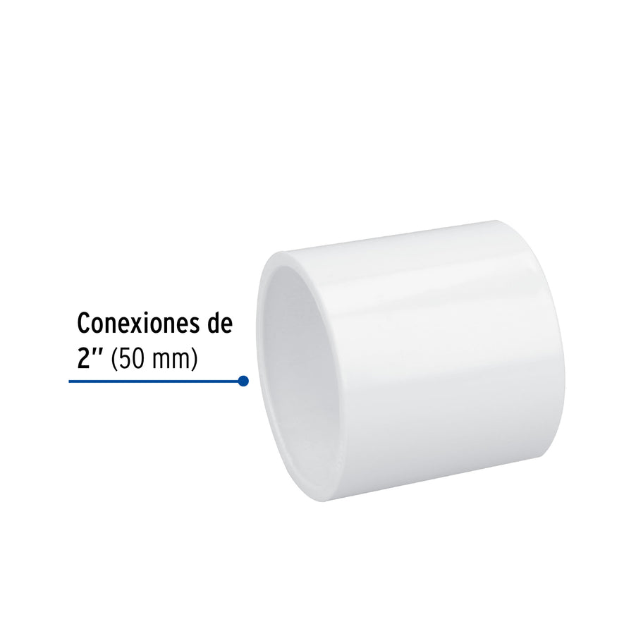 Cople de PVC cédula 40 de 2', Foset Caja con 4, 45531